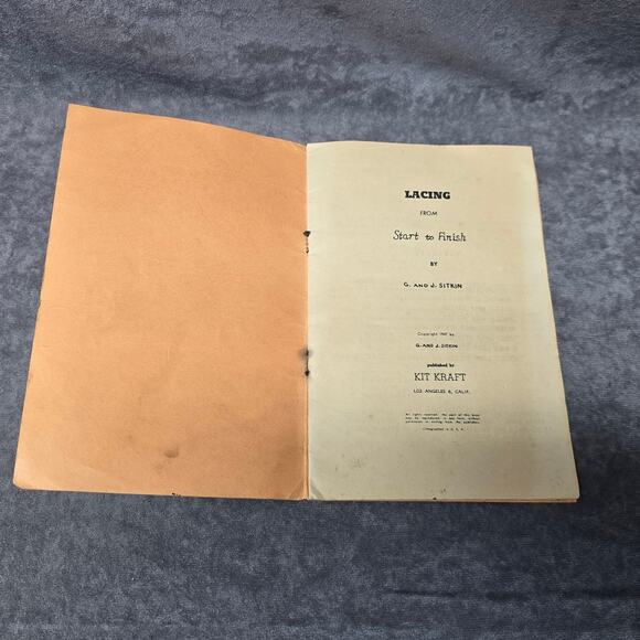 Vintage Instructional Leather Lacing From Start To Finish 1947 Stitch Guide Book - Picture 2 of 6